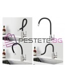 Гъвкав кухненски смесител с въртящ се чучур на 360 градуса